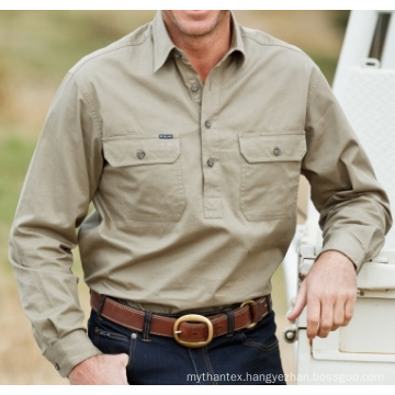 Men's Button Down long Sleeve Work  Shirt